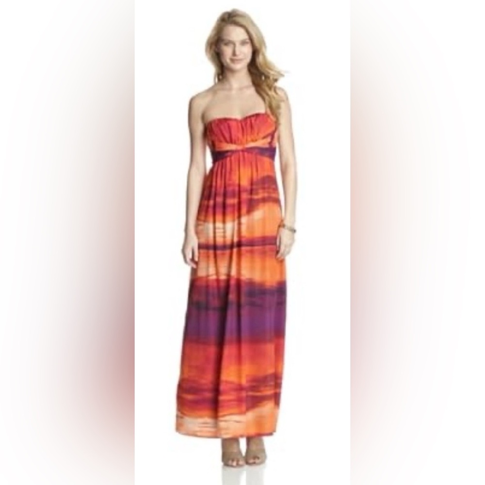 Jessica Simpson Purple and Orange Sunset Dress